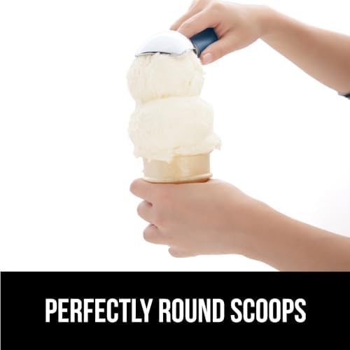 GORILLA GRIP® Heavy Duty Ice Cream Scoop, Professional Scooper, Blue