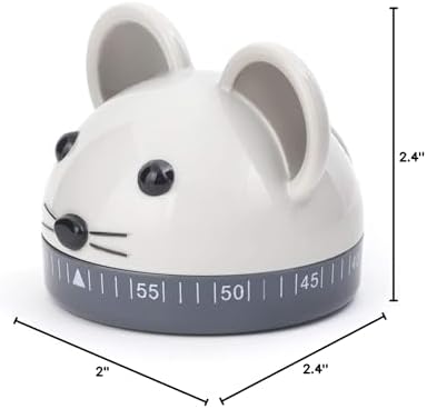 Kikkerland Kitchen Timer, Mouse, Multicolor