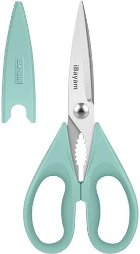 iBayam 1-Pack Kitchen Scissors All Purpose Kitchen Shears Heavy Duty 8.5"