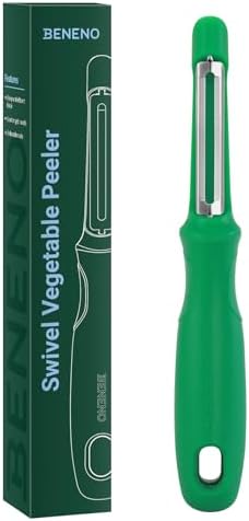 Beneno Swivel Vegetable Peeler, Premium Smooth Peeling Potato Peeler, Green