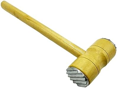 Meat Tenderizer Mallet, Manual Tenderizing Tool for Beef, Pork, Poultry (Metal)
