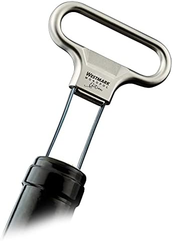 Westmark Ah-So Wine Opener – 2 Prong Wine Bottle Opener for Vintage Bottles, German Manual Cork Remover, Chrome Finish, Superfine Polished Steel