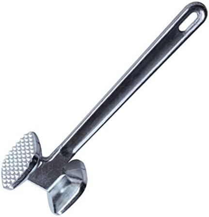 Meat Tenderizer Hammer, Aluminium Alloy Double Sided Manual Meat Mallet Food Hammer for Tenderizing Steak Beef Poultry