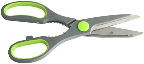 "Praktika" Super Scissors With Opener, 8.27", Gray/Green