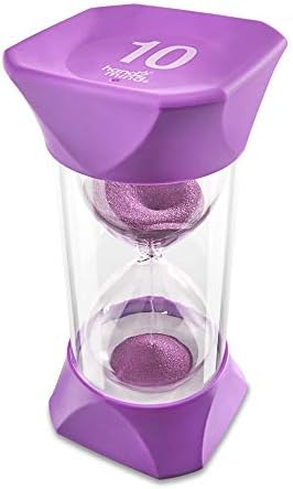 hand2mind Jumbo 10 Minute Sand Timer, Large Hourglass, Shower Timer for Kids, Sand Clock, Toddler Visual Countdown for Classroom, Game and Calm Down Corner Supplies (Set of 1)