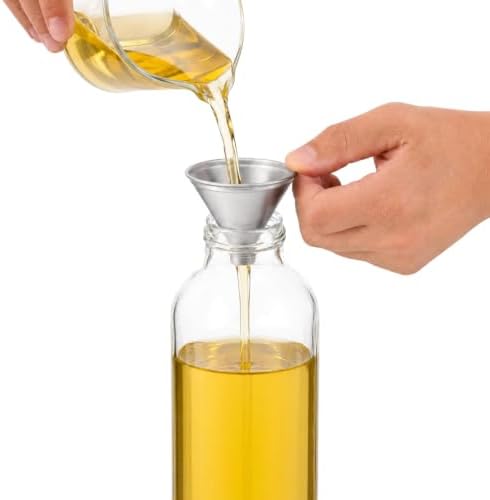 HIC Kitchen Wide-Mouth Aluminum Funnel for Liquids and Dry Goods, 2-Ounce