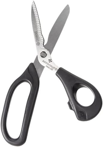 Mundial Take-Apart Black Kitchen Shears – Heavy Duty Stainless Steel Scissors for Cutting Meat, Vegetables & Herbs – Easy-to-Clean, Ergonomic Handle