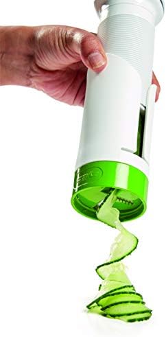 Zyliss Spiralizer - Vegetable Spiralizer & Slicer - Kitchen Tool & Gadget for Cooking - Manual Vegetable Slicer - Dishwasher Safe - White/Green