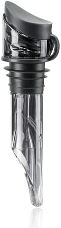 Innovine Wine Aerator Pourer with Built In Stopper, Tilt Design to Enhanced Flavor and Smooth Taste, Easy Pour, No Drip, Perfect for Red & White Wines, Home Bar Accessories, Set of 1, Graphite