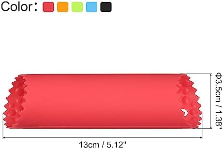 uxcell Garlic Peeler Skin Remover Roller Keeper, Silicone Garlic Peeler Tube Non Slip 5.12inch Long for Useful Kitchen Tools, Black/Blue/Green/Red/Orange