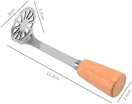 Potato Masher, 304 Stainless Steel Masher Potato Masher Ricer with Handle Metal Masher Kitchen Tool for Pressing Mashed Potatoes, Fruits Puree and Vegetables Puree