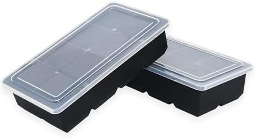 Bangp Large Ice Cube Tray for Whiskey,2 Pack,16 Slow-melting 2"Square Cubes