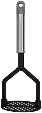 Fackelmann MODE Potato Masher, Plastic, Heat-Resistant, Non-Stick, Fruit & Vegetable Baby Food Masher, Large Sturdy Press Plate, Handheld Food Crusher, Ricer, For Jam Vegetables & Fruits, 26cm