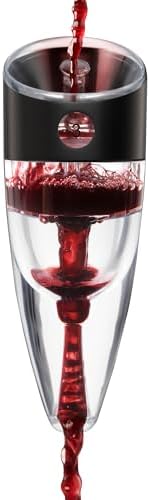 Innovine Wine Aerator, Instant Decanter with Adjustable Dial to Custom Aeration, Enhance Flavor, Smooth Pour, Perfect for White and Red Wines, Home Bar Accessories, Set of 1, Graphite
