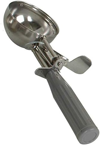 Thunder Group 18-8 Stainless Steel 4 OZ Ice Cream Deluxe Disher, Grey handle