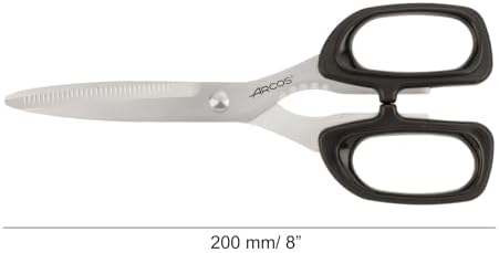 Arcos Series Prochef - Kitchen Scissors - Blade Stainless Steel 8" - Handle Polypropylene Black color