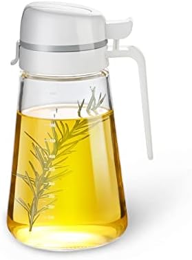 Oil Dispenser Bottle, 22oz Glass Oil Bottle with Scale, Kitchen