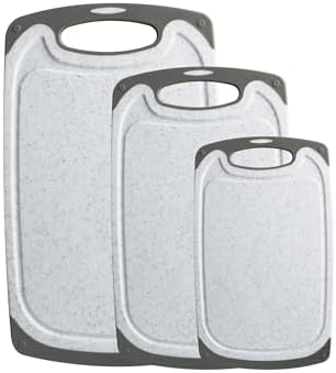 Cutting Board for Kitchen, Marble Cutting Boards for Kitchen, Large-Small Marble Cutting Boards Set of 3,Dishwasher Safe Cutting Board (Marble White)