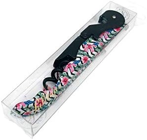 Pulltap's Genuine Collection Floral 900 Waiter's Corkscrew – Double-Hinged Wine Key with Sliding Foil Cutter – Patented Design – Made in Spain – Flower Black