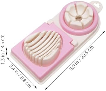 PRETYZOOM Multifunction Egg Cutter with Stainless Steel Wires 3 Slice Modes Hard Boiled Egg Slicer and Peeler Kitchen Gadget for Fruit and Vegetable Cutting 8-Inch Compact Design