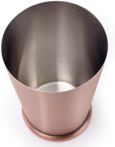 Barfly Cocktail Shaker with Weighted Bottom, Deluxe 18 oz, Antique Copper