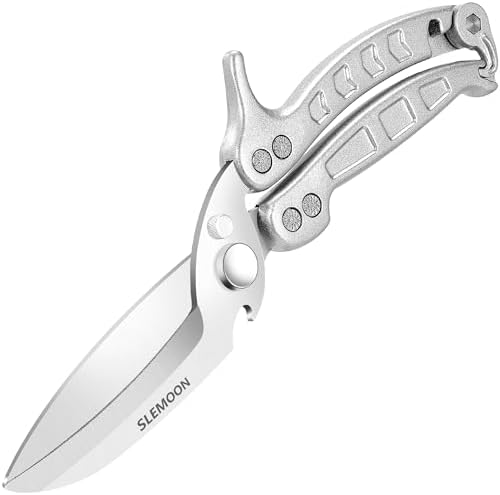 Heavy Duty Kitchen Shears,Poultry Shears with Safety Lock,Silver