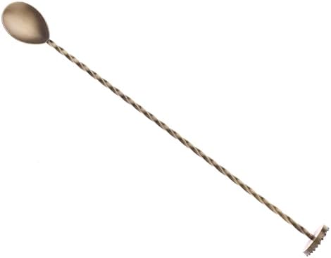 Barfly Bar Spoon with Muddler, 11 13/16" (30 cm), Antique Gold