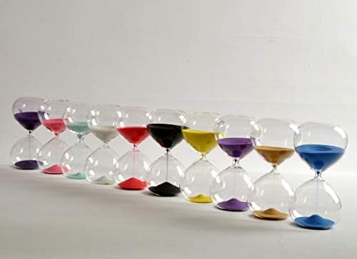 Graces Dawn Super Beautiful Transparent Glass Hourglass Sand Timer 60 Minutes with (Blue)