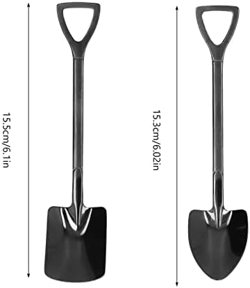 2Pcs 6 Inch Stainless Steel Shovel Spoons,Ergonomic Handle Ice Cream Scoop for Dessert Fruit Yogurt, Mini Kitchen Tableware Tools for Home Restaurant(#5)