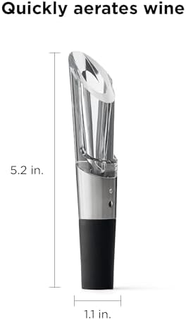 Rabbit Wine Aerator Pourer Spout - Instant In-Bottle Aerating for Richer, Smoother Wine - Dripless Pour Spout for Red and White Wine