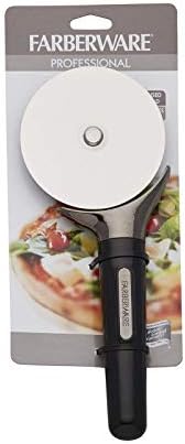 Farberware Professional Stainless Steel Pizza Cutter, 9.37-Inch, Black