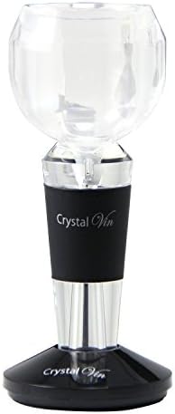 Supreme Housewares Crystal Vine Wine decanter Wine Sediment Filter Pourer Acrylic Plastic Wine Aerator (Black)