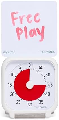 Time Timer 3 Inch Visual Timer – 60-Minute Quiet Portable Countdown Timer for Kids, Teachers, Students & Adults – Helps with Focus, Transitions, ADHD, Autism & Time Blindness – (Red & White)