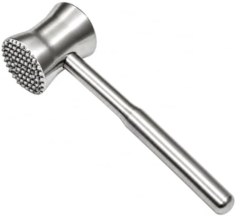 Meat Tenderizer Tool, 304 Stainless Steel Dual-Sided Meat Mallet