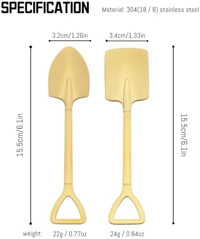2 Pack Personalized Spoons, 6-Inch Engraved Ice Cream Spoon, Custom Stainless Steel Coffee, Dessert, and Fruit Shovel Spoons with Name, Ideal for Anniversaries, Weddings, and Gifts