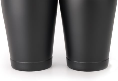 Barfly Shaker Cocktail Tin, Set (18 oz and 28 oz), Matte Black