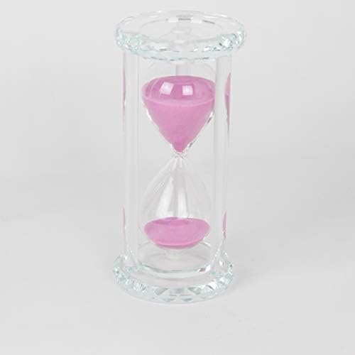 60 Minutes Hourglass Timer,Crystal Sand Timer Carving Surface,Hourglass for Kitchen Office Desk Coffee Table Book Shelf Cabinet Home Decor Birthday Gift Box Package,2 Color (Romantic Pink)