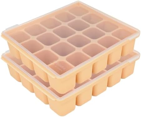 Baby Food Storage Silicone Cubes, Sand Beige, 20 Cubes 0.8oz