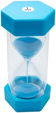 Sand Timer for Kids - 1 Minute Blue - 5 inches Hour Glass Acrylic Covered Clock for Classroom, Home & Kids Room - Medium-Single Pack
