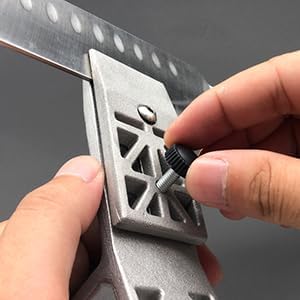 Professional Sharpener with 8 Sharpening Stones,Fixed Angle Kitchen Chef Knife Sharpening Kit, Grinding Gripping System Tool,