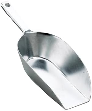HIC Kitchen Flat Bottom Food Utility Scoop, 10.5-Inches, 265-Millimeters, Commercial-Grade Anodized Cast Aluminum