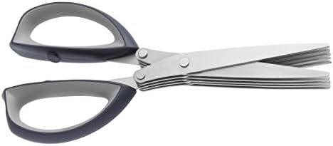 Berghoff 1106253 Stainless Steel 5 Blade Herb Scissors & Cleaning Brush