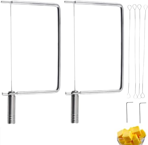 Cheese Slicer Accessories Cheese Cutter Stainless Steel Components - Great for Making Giftable Cheese Cutting Boards with This Cheese Slicer Kit (Stainless Steel Handle, 2)
