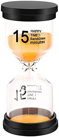 Sand Timer, Sand Timers Colorful 15 Minutes Sandglass Timer with Protective Cover for Classroom Home Office Cooking