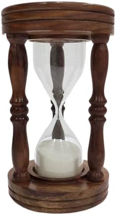 Wooden Glass White Sand Timer Hourglass