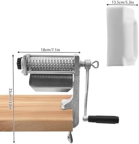 Meat Tenderizer Tool Heavy Duty Manual Meat Tenderizer Cuber Tool Steak Flatten Cuber Commercial Clamp on Meat Tenderizer Kitchen Tool Rolling Meat Poultry Tenderizer Machine