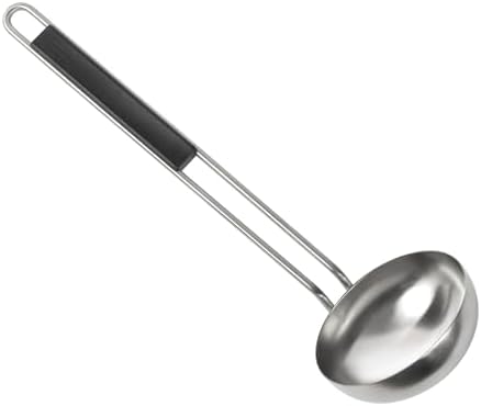 Kuhn Rikon Essential Ladle – Stainless Steel Bowl with Comfortable Handle for Serving Soups, Stews & Sauces