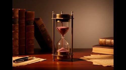 5" Decorative Brass Sand Timer Hourglass with Antique Maritime Brass Compass Rustic Vintage Home Decor Gifts