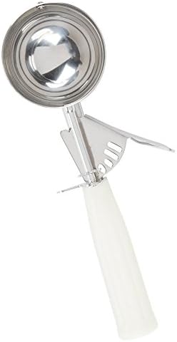 Tiger Chef Ivory 3-1/4 oz Stainless Steel Ice Cream Scoop Disher - NSF Certified - For ice cream, frozen yogurt, cookie dough, meat balls, rice dishes, and vegetable purées. (1, 3-1/4 oz Ivory)