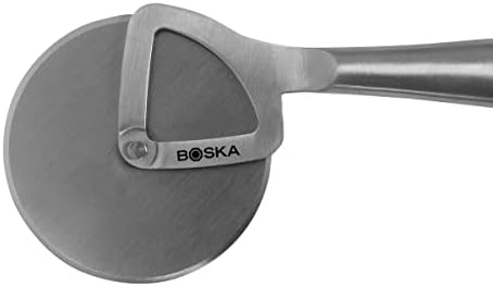 BOSKA Cheese & Pizza Slicer Copenhagen/Cheese Cutter/Pizza Wheel for Pizza and Flammkuchen/Dishwasher-Safe/Ergonomic/Lightweight/Multifunctional/Stainless Steel